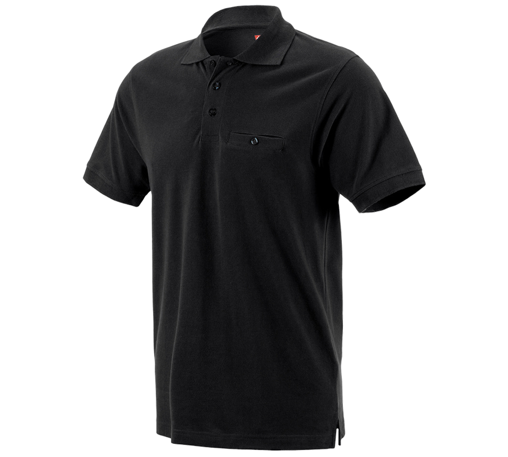 Primary image e.s. Polo shirt cotton Pocket black