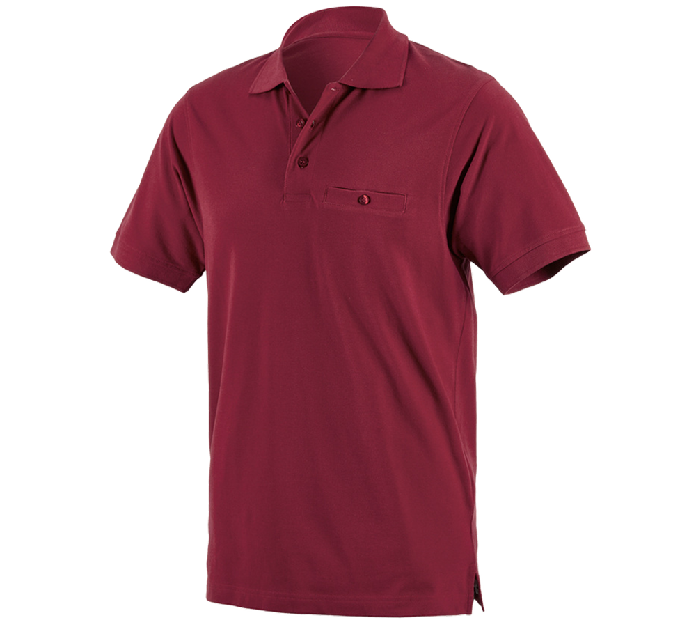 Primary image e.s. Polo shirt cotton Pocket bordeaux