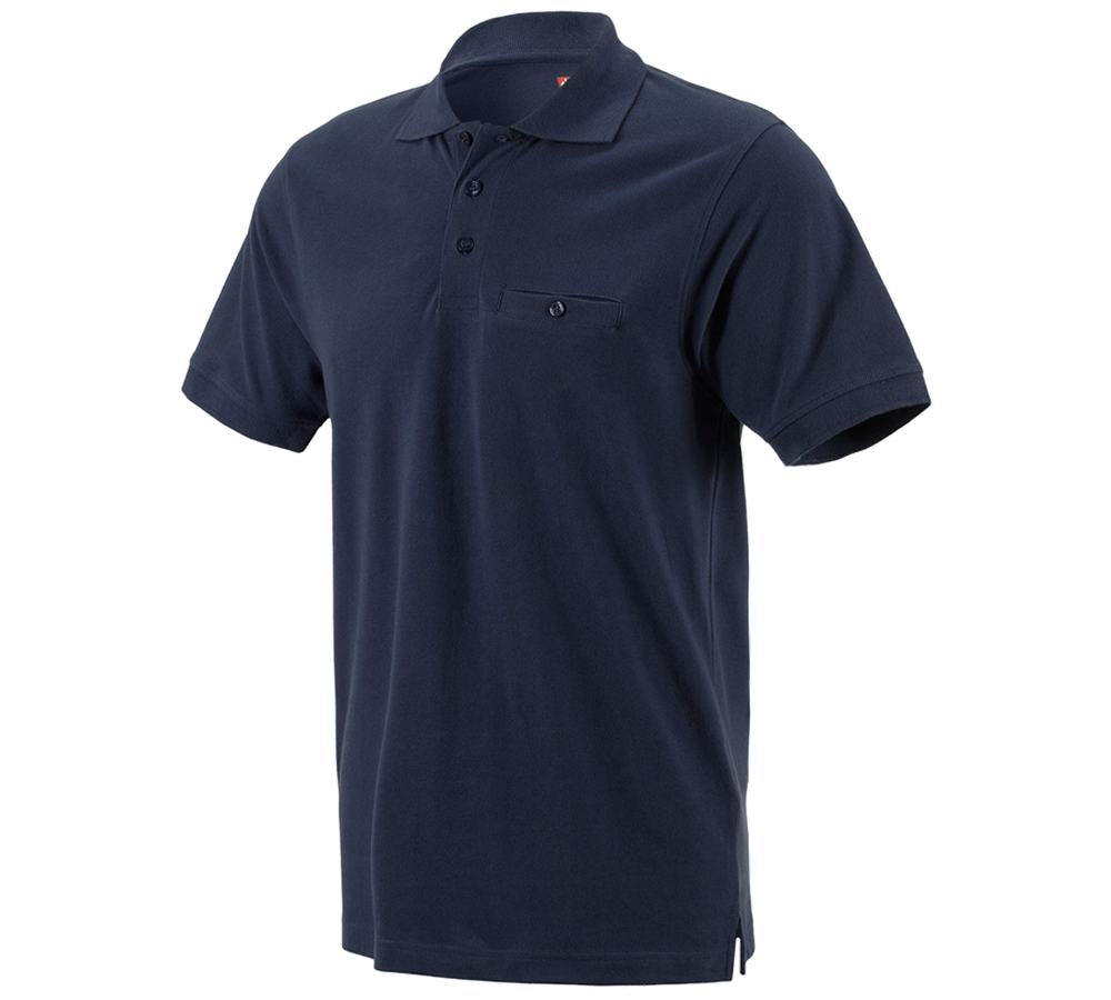 Primary image e.s. Polo shirt cotton Pocket navy