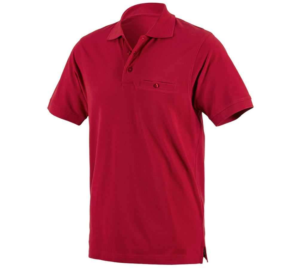 Primary image e.s. Polo shirt cotton Pocket red