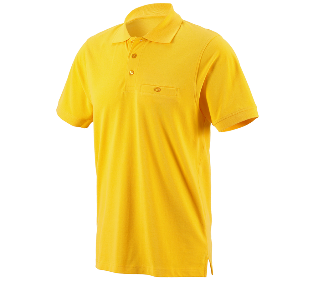 Primary image e.s. Polo shirt cotton Pocket yellow