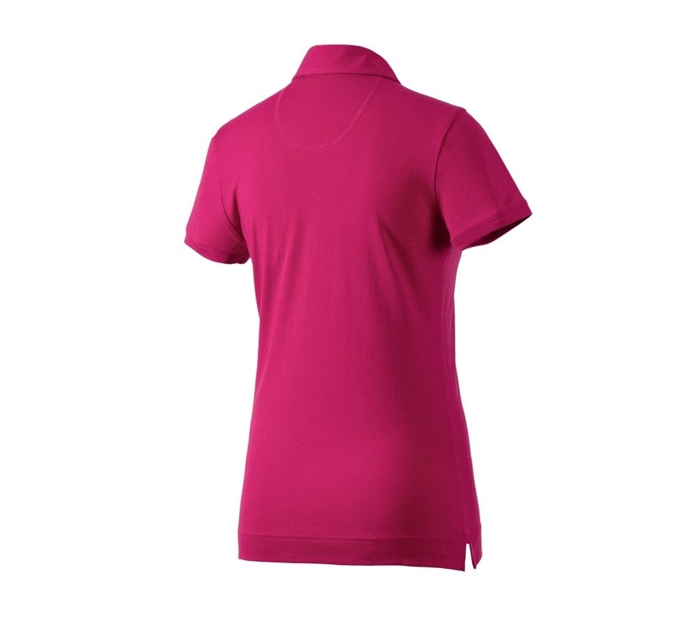 Secondary image e.s. Polo shirt cotton stretch, ladies' berry