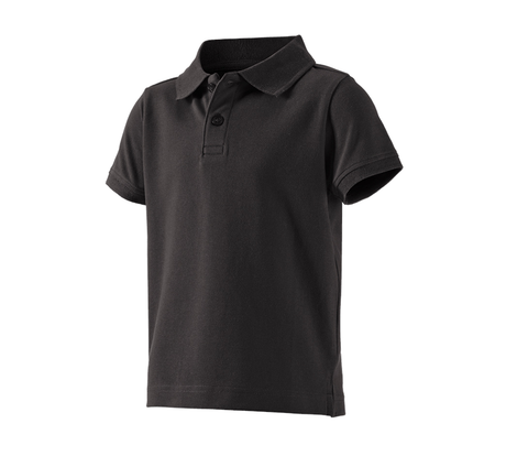 Primary image e.s. Polo shirt cotton stretch, children's black