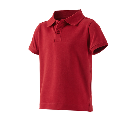 Primary image e.s. Polo shirt cotton stretch, children's fiery red