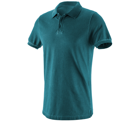 Primary image e.s. Polo shirt vintage cotton stretch darkcyan vintage