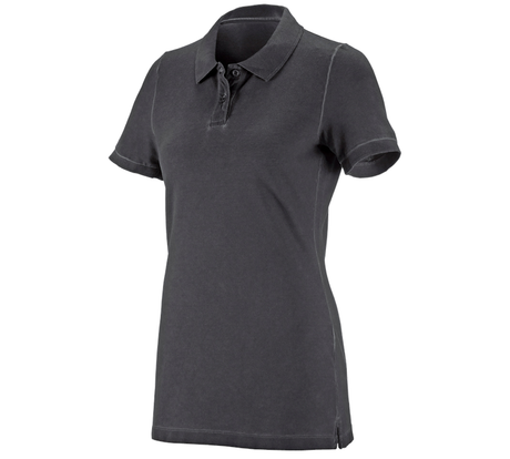 Primary image e.s. Polo shirt vintage cotton stretch, ladies' oxidblack vintage