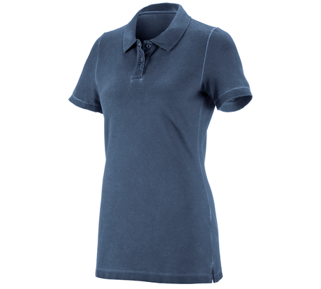 Primary image e.s. Polo shirt vintage cotton stretch, ladies' antiqueblue vintage