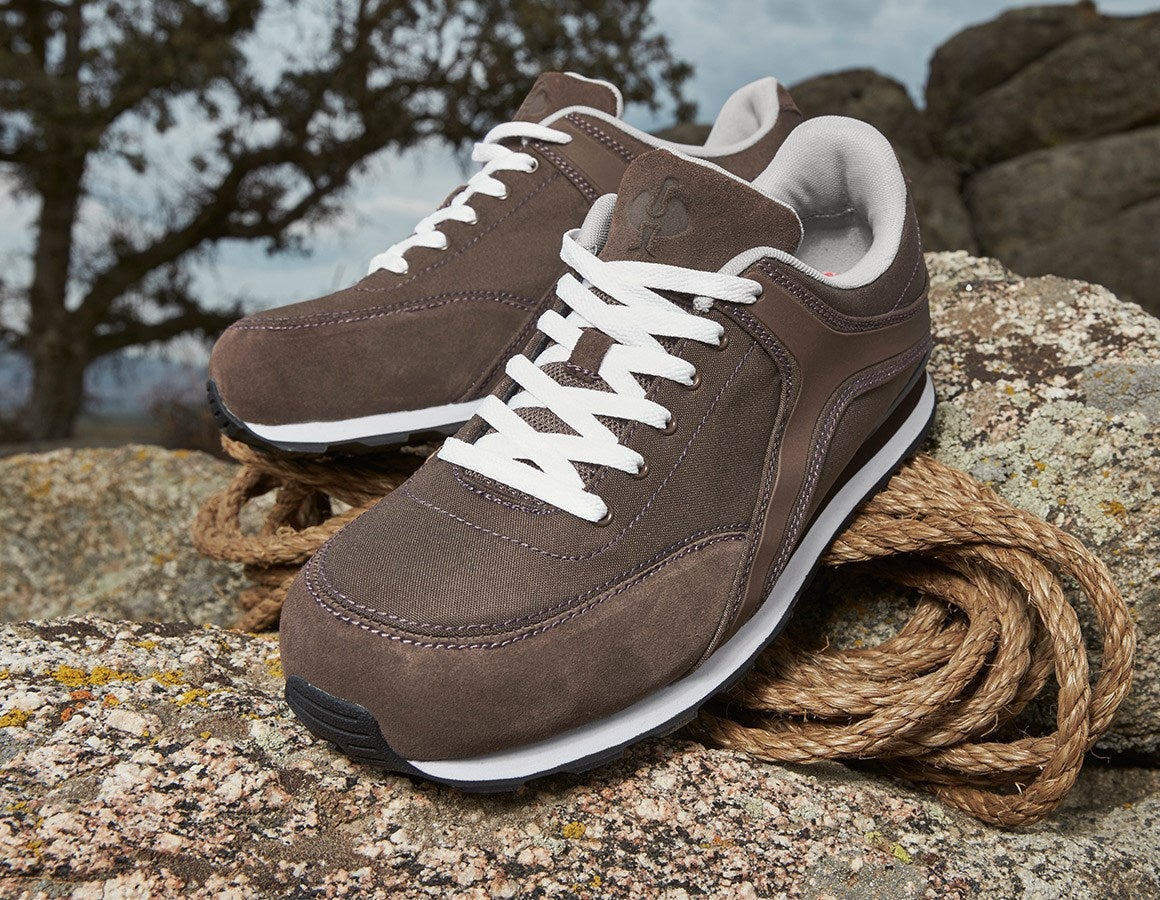 Main action image e.s. S1P Safety shoes Sutur chestnut/white