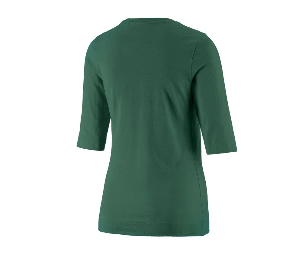 Secondary image e.s. Shirt 3/4 sleeve cotton stretch, ladies' green