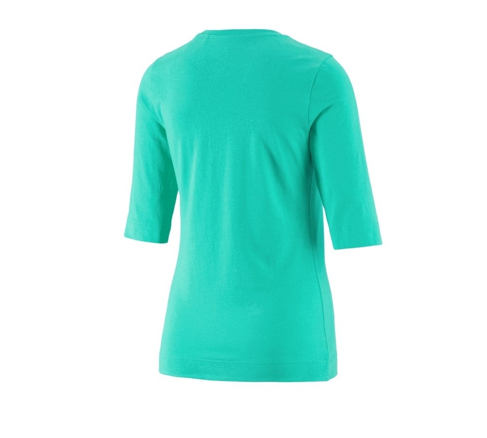 Secondary image e.s. Shirt 3/4 sleeve cotton stretch, ladies' lagoon