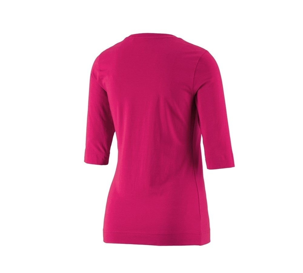 Secondary image e.s. Shirt 3/4 sleeve cotton stretch, ladies' berry