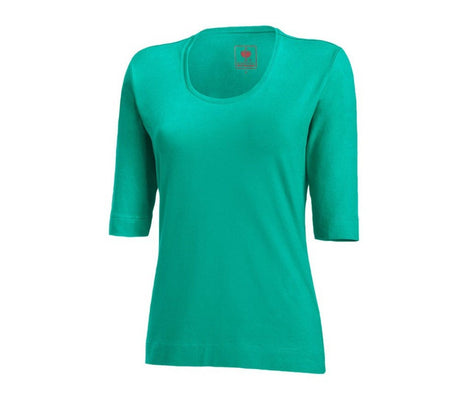 Primary image e.s. Shirt 3/4 sleeve cotton stretch, ladies' lagoon