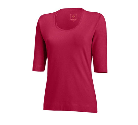 Primary image e.s. Shirt 3/4 sleeve cotton stretch, ladies' berry