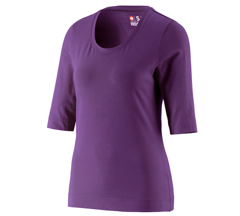 Primary image e.s. Shirt 3/4 sleeve cotton stretch, ladies' violet