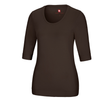 Primary image e.s. Shirt 3/4 sleeve cotton stretch, ladies' chestnut