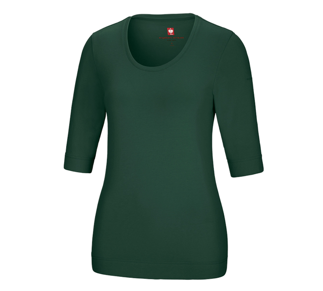 Primary image e.s. Shirt 3/4 sleeve cotton stretch, ladies' green