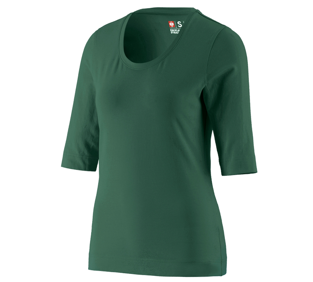 Primary image e.s. Shirt 3/4 sleeve cotton stretch, ladies' green