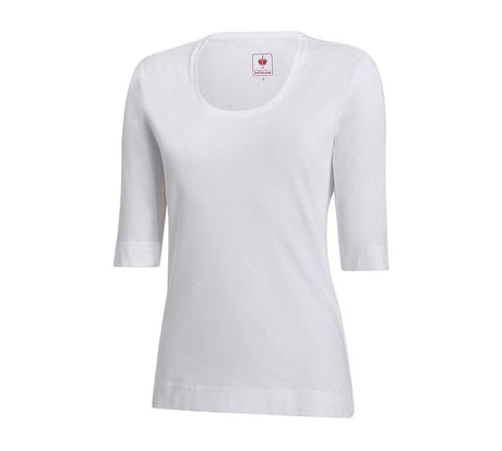 Primary image e.s. Shirt 3/4 sleeve cotton stretch, ladies' white