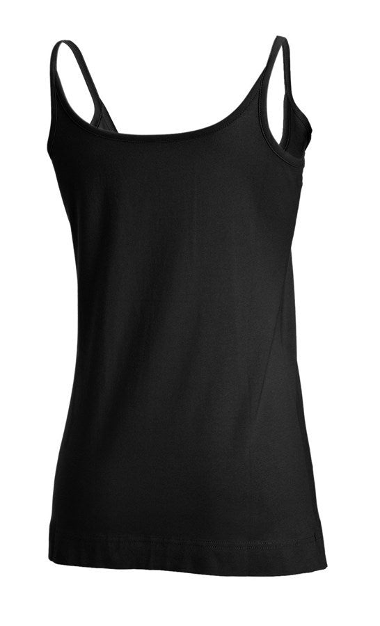 Secondary image e.s. Spaghetti top cotton stretch, ladies' black
