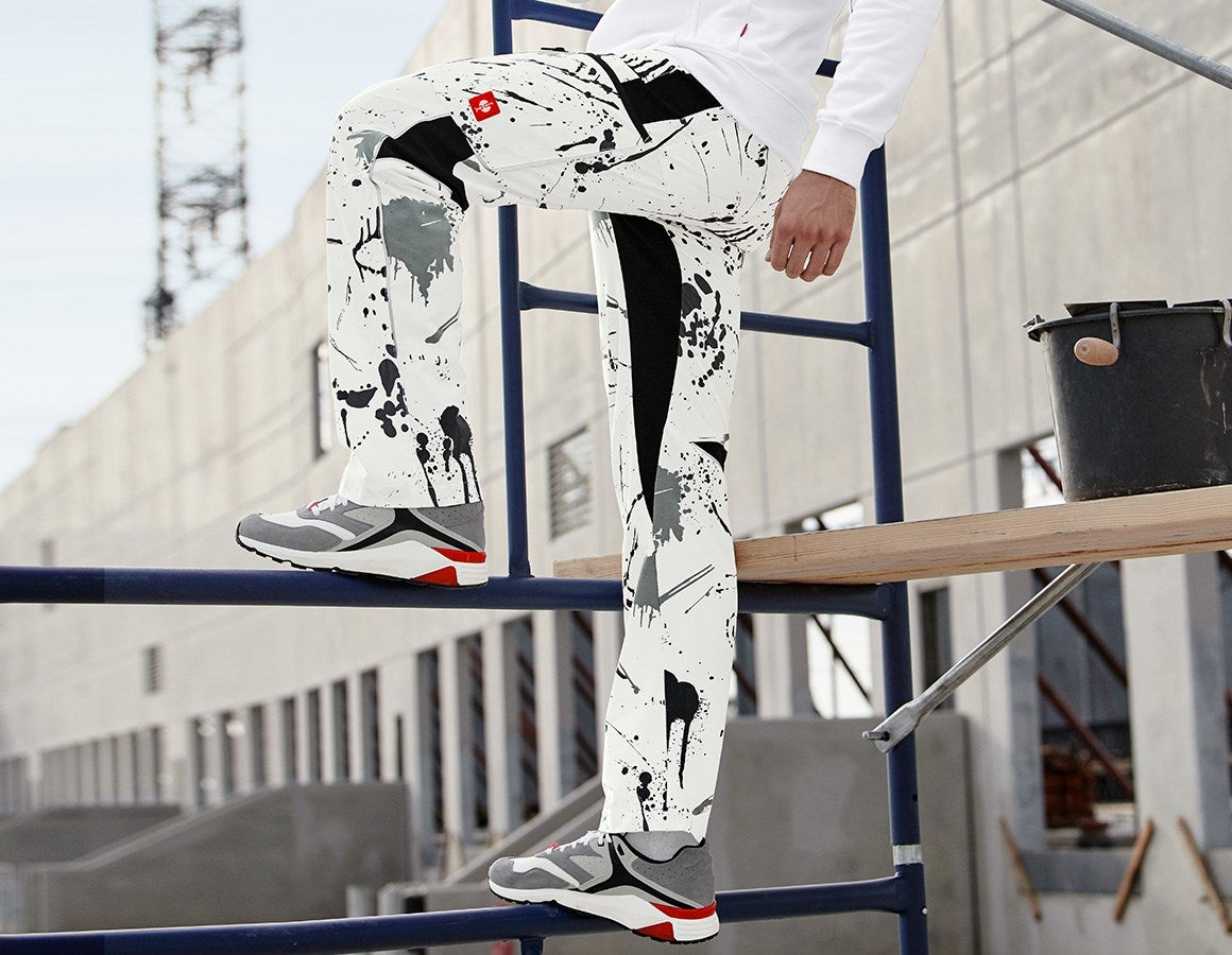 Additional image 1 e.s. Stretch cargo trousers Painter white/black