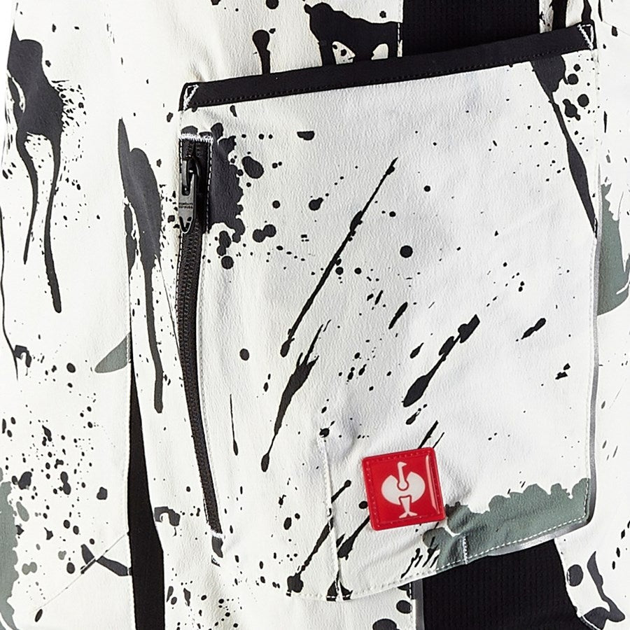 Detailed image e.s. Stretch cargo trousers Painter white/black