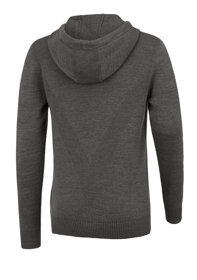 Secondary image e.s. Knitted hoody titanium melange