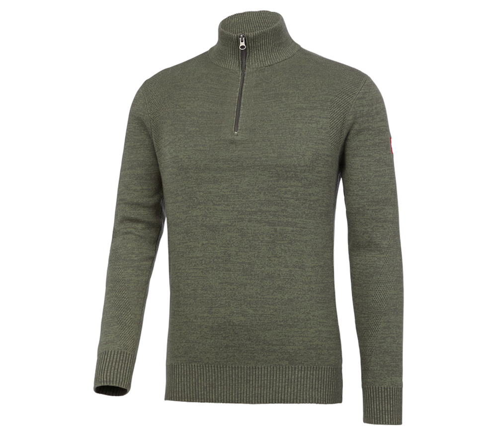 Primary image e.s. Knitted troyer thyme melange