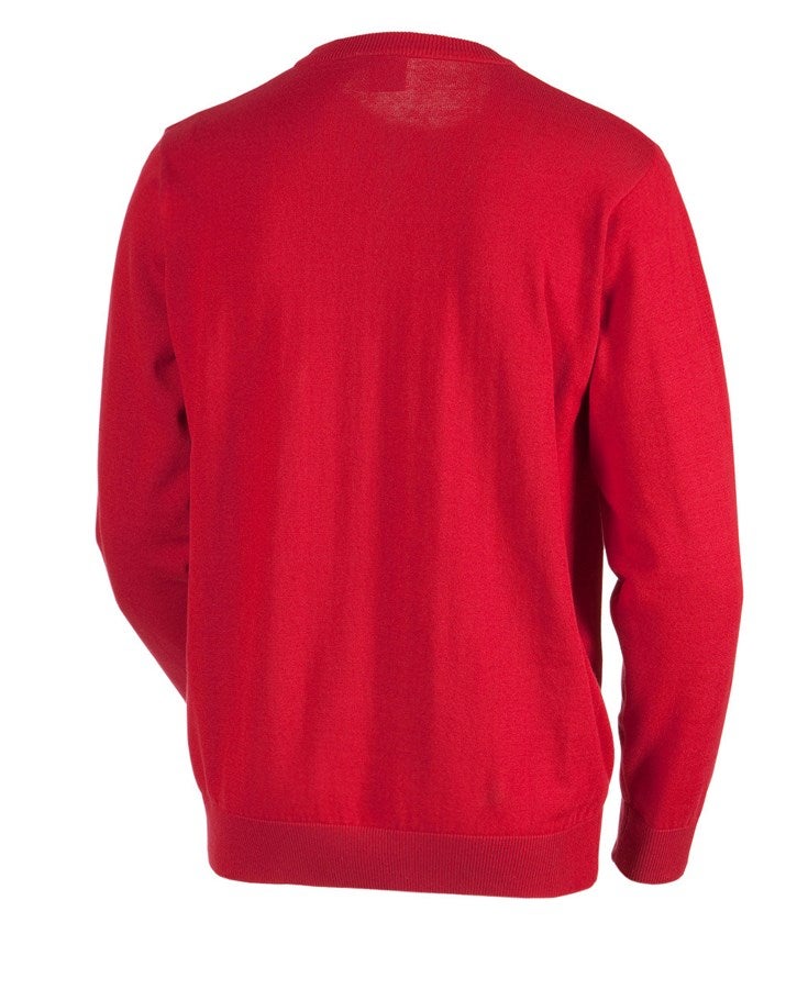 Secondary image e.s. Knitted pullover, round neck red