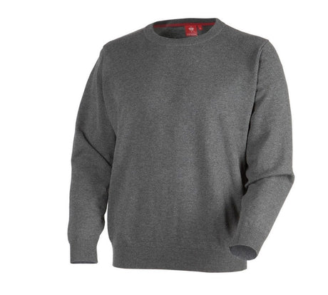 Primary image e.s. Knitted pullover, round neck anthracite melange