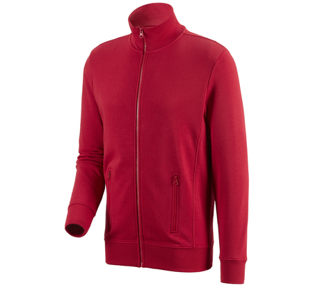 Primary image e.s. Sweat jacket poly cotton red