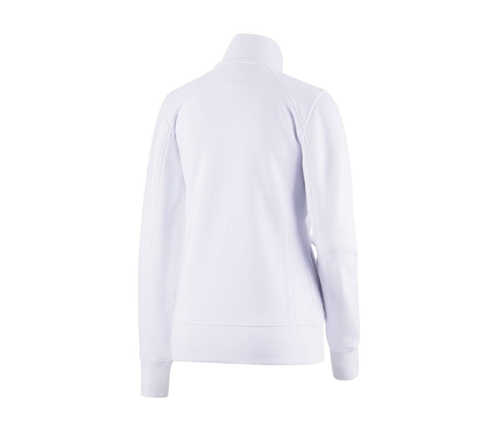 Secondary image e.s. Sweat jacket poly cotton, ladies' white