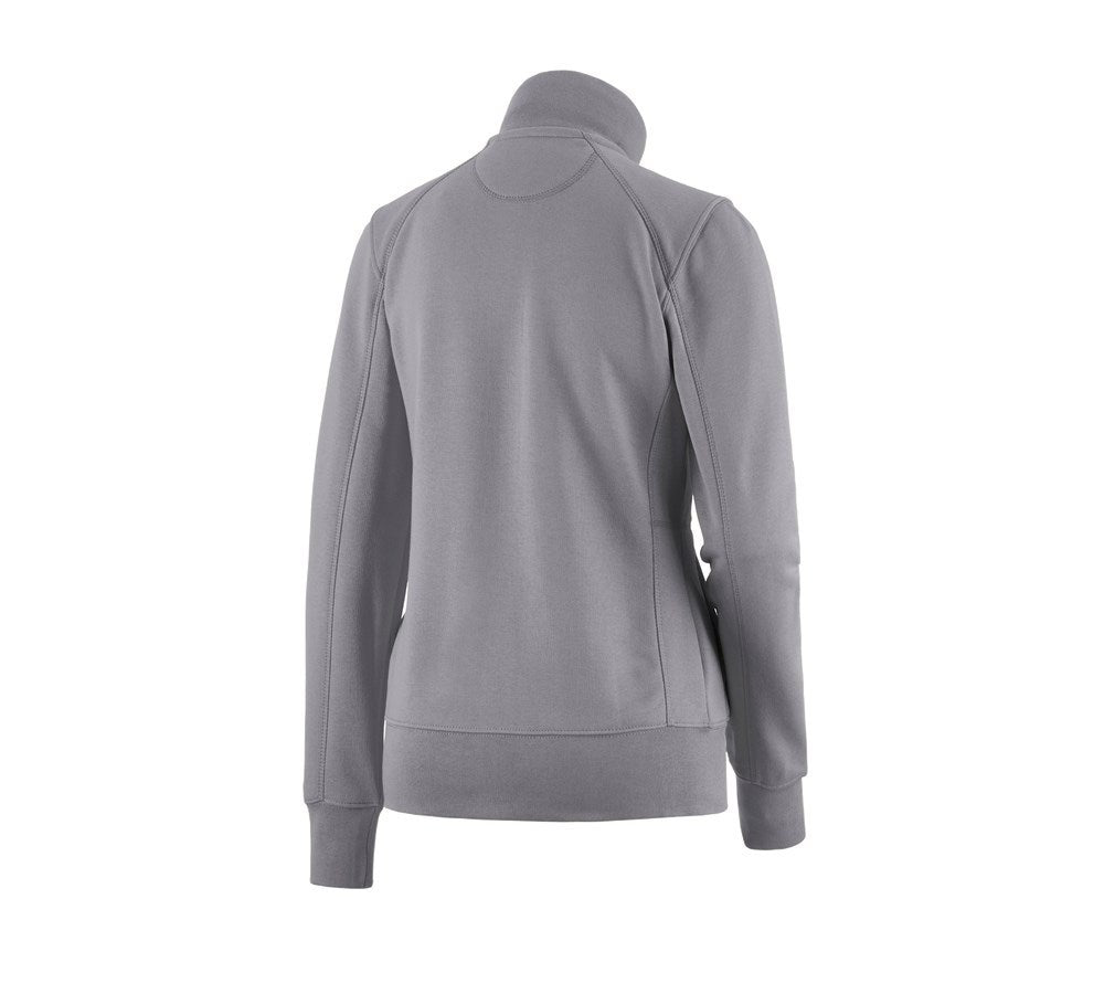 Secondary image e.s. Sweat jacket poly cotton, ladies' platinum