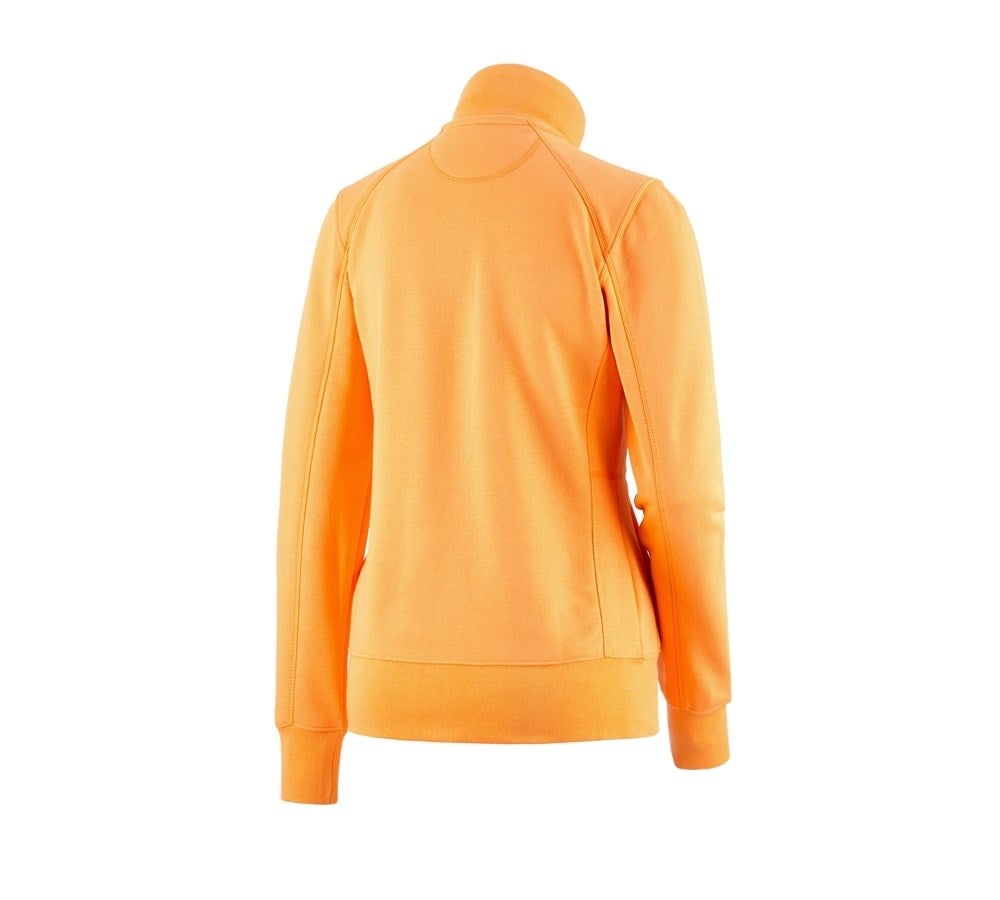 Secondary image e.s. Sweat jacket poly cotton, ladies' lightorange