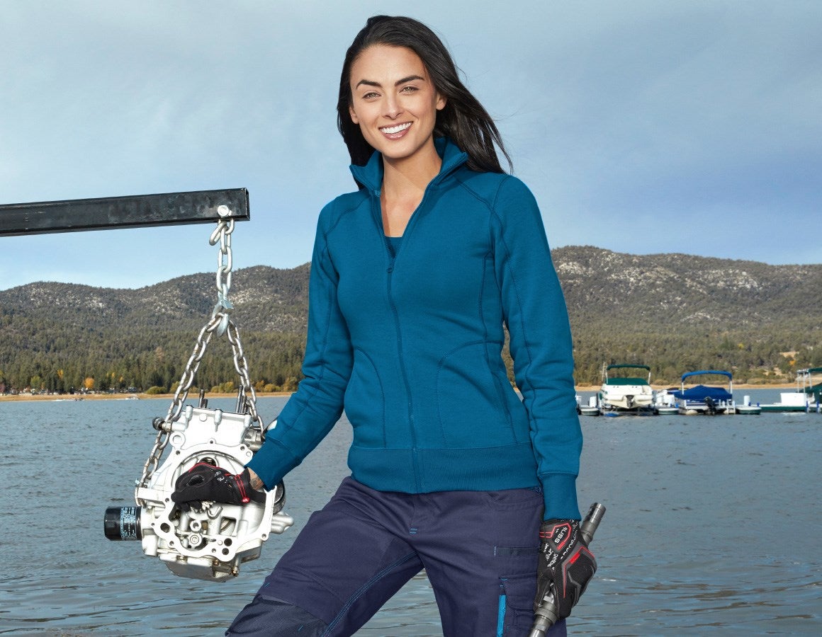Main action image e.s. Sweat jacket poly cotton, ladies' atoll