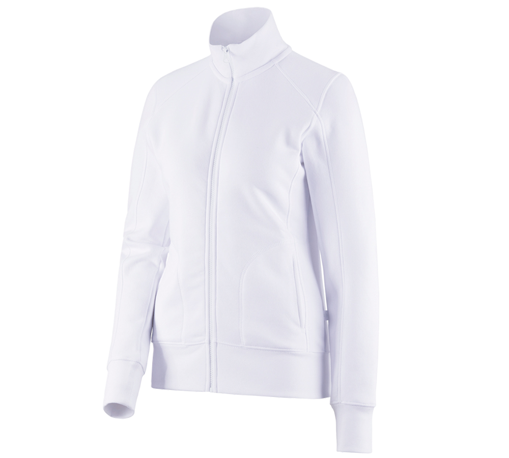 Primary image e.s. Sweat jacket poly cotton, ladies' white