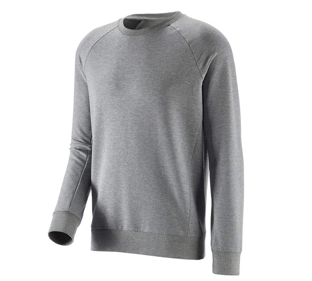 Primary image e.s. Sweatshirt cotton stretch grey melange