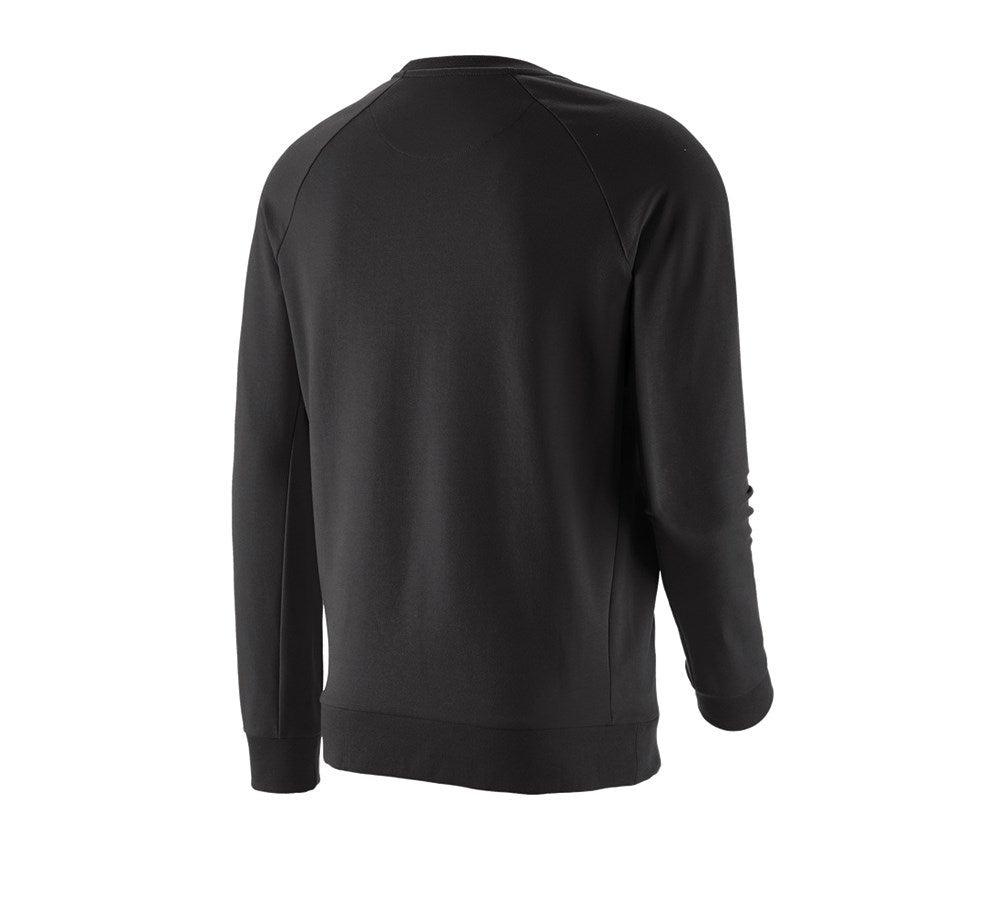 Secondary image e.s. Sweatshirt cotton stretch black