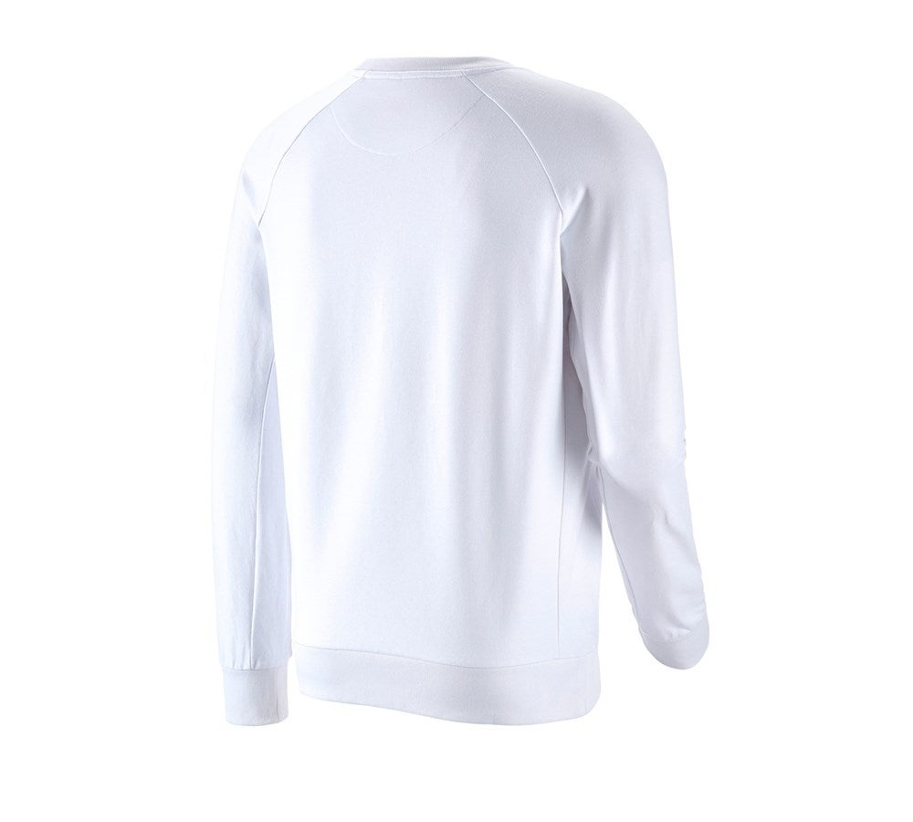 Secondary image e.s. Sweatshirt cotton stretch white