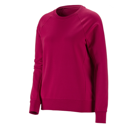 Primary image e.s. Sweatshirt cotton stretch, ladies' berry