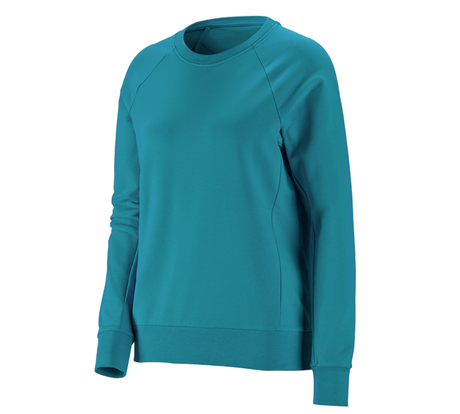 Primary image e.s. Sweatshirt cotton stretch, ladies' ocean