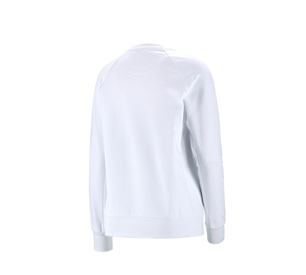 Secondary image e.s. Sweatshirt cotton stretch, ladies' white