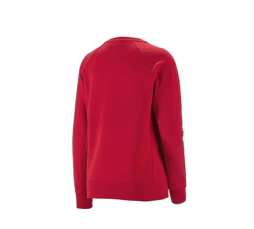 Secondary image e.s. Sweatshirt cotton stretch, ladies' fiery red