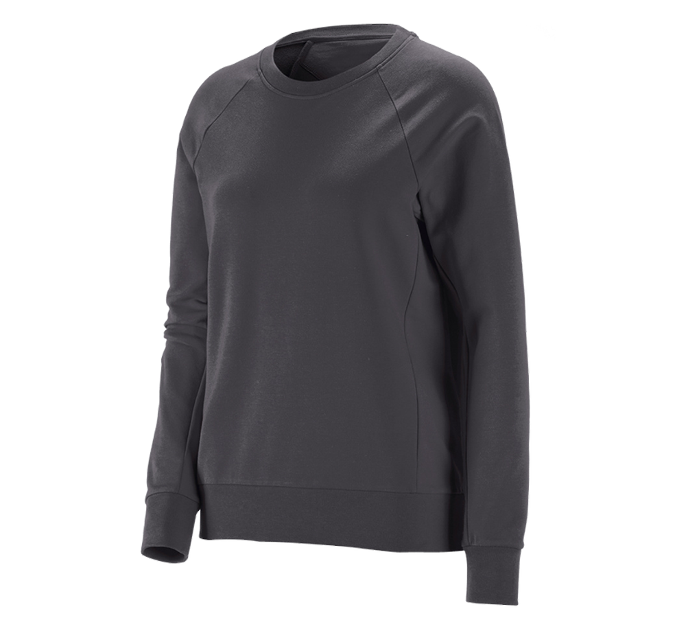 Primary image e.s. Sweatshirt cotton stretch, ladies' anthracite