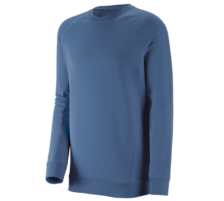 Primary image e.s. Sweatshirt cotton stretch, long fit cobalt