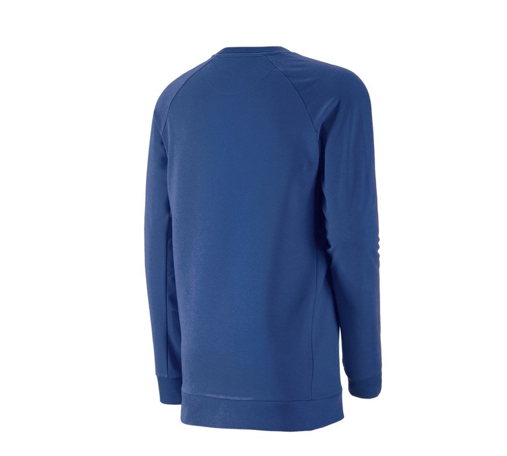 Secondary image e.s. Sweatshirt cotton stretch, long fit alkaliblue