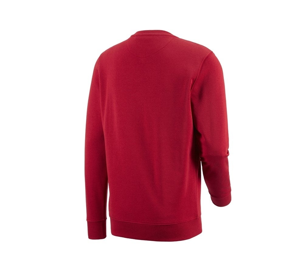 Secondary image e.s. Sweatshirt poly cotton red