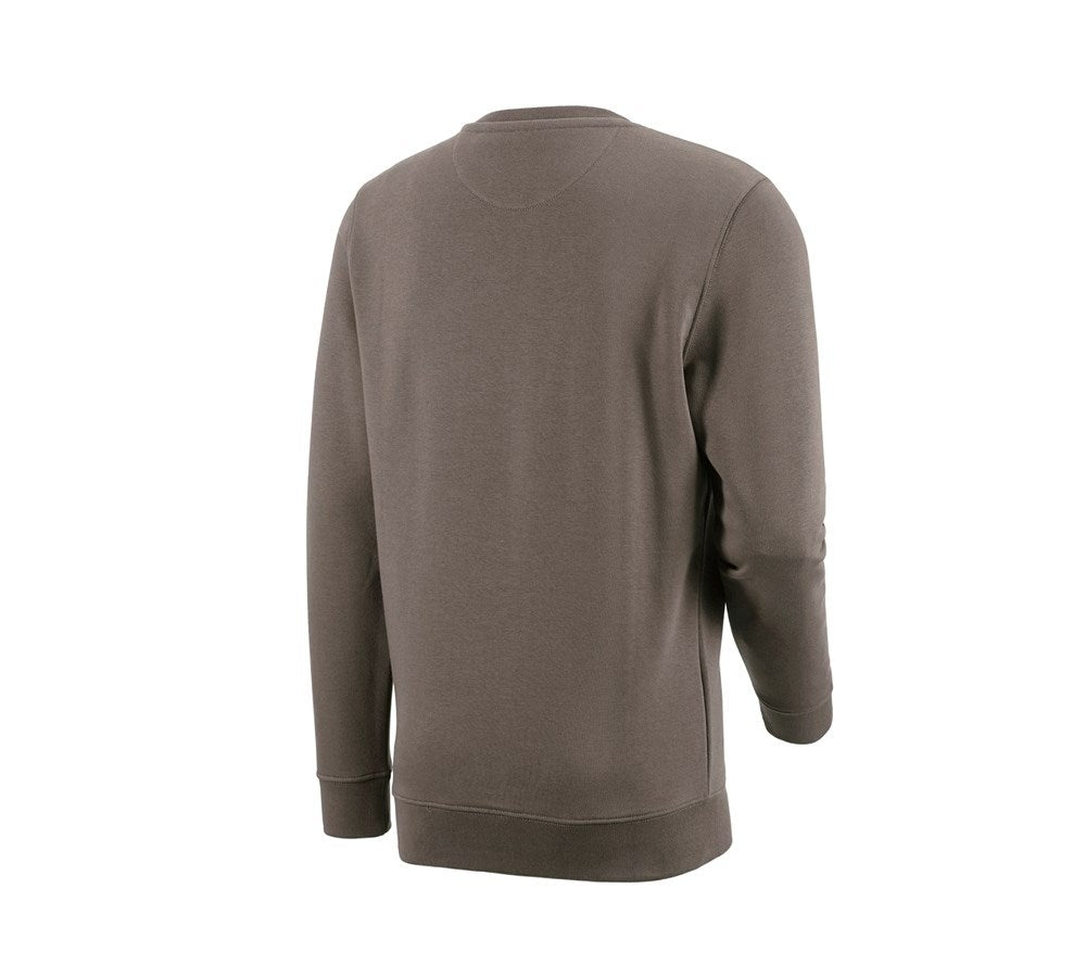 Secondary image e.s. Sweatshirt poly cotton pebble
