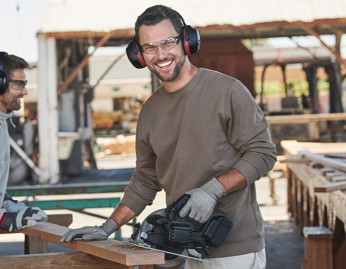 Additional image 1 e.s. Sweatshirt poly cotton pebble