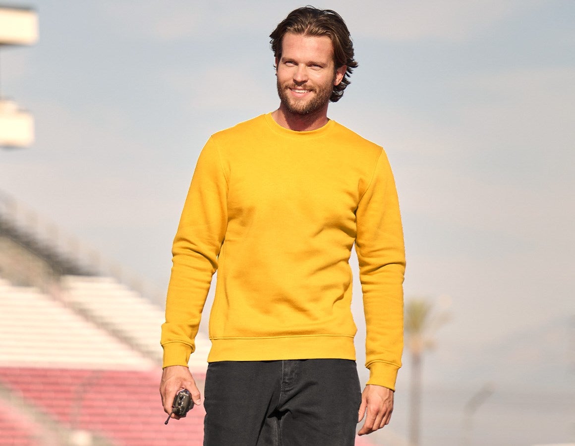 Main action image e.s. Sweatshirt poly cotton yellow