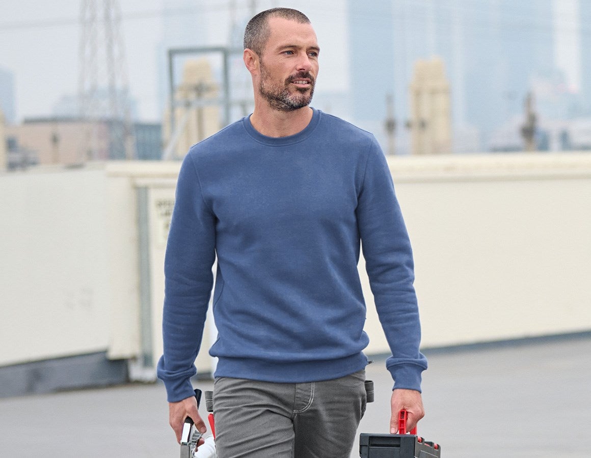 Main action image e.s. Sweatshirt poly cotton cobalt